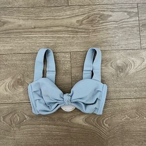 Blue Ribbed Swim top - NWT